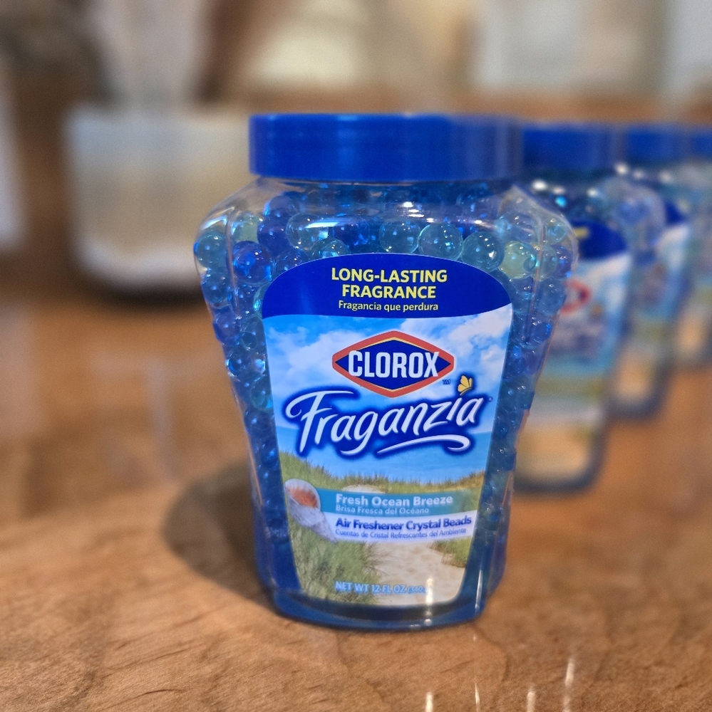 4pk Clorox Florganzia Fresh Ocean Scent Crystal Beads Air Freshener